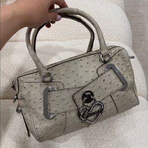 Guess Cream Handbag with Heart Charm New w/o tags